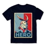Sötétkék Hősakadémia férfi rövid ujjú póló - Boku no Hero Academia - All Might