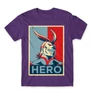 Sötétlila Hősakadémia férfi rövid ujjú póló - Boku no Hero Academia - All Might