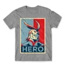 Sportszürke Hősakadémia férfi rövid ujjú póló - Boku no Hero Academia - All Might