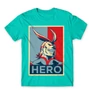 Türkiz Hősakadémia férfi rövid ujjú póló - Boku no Hero Academia - All Might