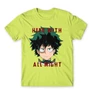 Almazöld Hősakadémia férfi rövid ujjú póló - Hero With All Might