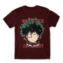 Bordó Hősakadémia férfi rövid ujjú póló - Hero With All Might