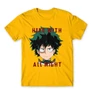 Sárga Hősakadémia férfi rövid ujjú póló - Hero With All Might