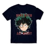 Sötétkék Hősakadémia férfi rövid ujjú póló - Hero With All Might