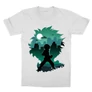 Fehér Hősakadémia gyerek rövid ujjú póló - Izuku silhouette