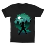 Fekete Hősakadémia gyerek rövid ujjú póló - Izuku silhouette