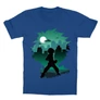 Királykék Hősakadémia gyerek rövid ujjú póló - Izuku silhouette