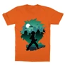 Narancs Hősakadémia gyerek rövid ujjú póló - Izuku silhouette