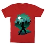 Piros Hősakadémia gyerek rövid ujjú póló - Izuku silhouette