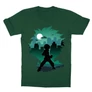 Sötétzöld Hősakadémia gyerek rövid ujjú póló - Izuku silhouette
