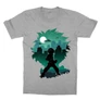Sportszürke Hősakadémia gyerek rövid ujjú póló - Izuku silhouette