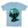 Világoskék Hősakadémia gyerek rövid ujjú póló - Izuku silhouette