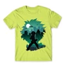 Almazöld Hősakadémia férfi rövid ujjú póló - Izuku silhouette