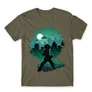 Cink Hősakadémia férfi rövid ujjú póló - Izuku silhouette