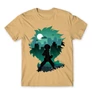 Homok Hősakadémia férfi rövid ujjú póló - Izuku silhouette