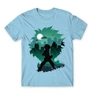 Világoskék Hősakadémia férfi rövid ujjú póló - Izuku silhouette