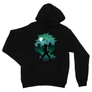 Fekete Hősakadémia unisex kapucnis pulóver - Izuku silhouette