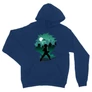 Királykék Hősakadémia unisex kapucnis pulóver - Izuku silhouette