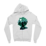 Fehér Hősakadémia zipzáros pulóver - Izuku silhouette
