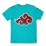 Atollkék Naruto férfi rövid ujjú póló - Akatsuki Cloud Logo