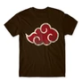 Barna Naruto férfi rövid ujjú póló - Akatsuki Cloud Logo