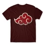 Bordó Naruto férfi rövid ujjú póló - Akatsuki Cloud Logo