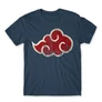 Denim Naruto férfi rövid ujjú póló - Akatsuki Cloud Logo