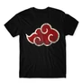 Fekete Naruto férfi rövid ujjú póló - Akatsuki Cloud Logo