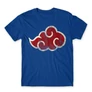 Királykék Naruto férfi rövid ujjú póló - Akatsuki Cloud Logo