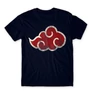 Sötétkék Naruto férfi rövid ujjú póló - Akatsuki Cloud Logo