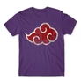 Sötétlila Naruto férfi rövid ujjú póló - Akatsuki Cloud Logo
