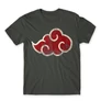 Sötétszürke Naruto férfi rövid ujjú póló - Akatsuki Cloud Logo