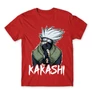 Piros Naruto férfi rövid ujjú póló - Kakashi graphic