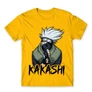 Sárga Naruto férfi rövid ujjú póló - Kakashi graphic
