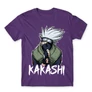 Sötétlila Naruto férfi rövid ujjú póló - Kakashi graphic