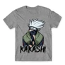 Sportszürke Naruto férfi rövid ujjú póló - Kakashi graphic