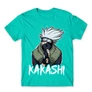 Türkiz Naruto férfi rövid ujjú póló - Kakashi graphic