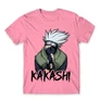 Világos rózsaszín Naruto férfi rövid ujjú póló - Kakashi graphic
