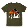Khaki Naruto férfi rövid ujjú póló - Kyuubi Adidas