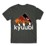 Sötétszürke Naruto férfi rövid ujjú póló - Kyuubi Adidas