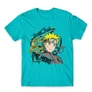 Atollkék Naruto férfi rövid ujjú póló - Uzumaki Naruto