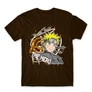 Barna Naruto férfi rövid ujjú póló - Uzumaki Naruto