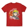 Piros Naruto férfi rövid ujjú póló - Uzumaki Naruto