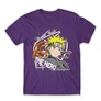 Sötétlila Naruto férfi rövid ujjú póló - Uzumaki Naruto