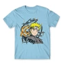 Világoskék Naruto férfi rövid ujjú póló - Uzumaki Naruto