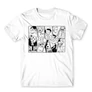 Fehér One Piece férfi rövid ujjú póló - Black and White