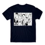 Sötétkék One Piece férfi rövid ujjú póló - Black and White