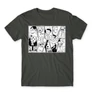 Sötétszürke One Piece férfi rövid ujjú póló - Black and White