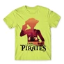 Almazöld One Piece férfi rövid ujjú póló - I Am The King Of Pirates