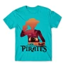Atollkék One Piece férfi rövid ujjú póló - I Am The King Of Pirates